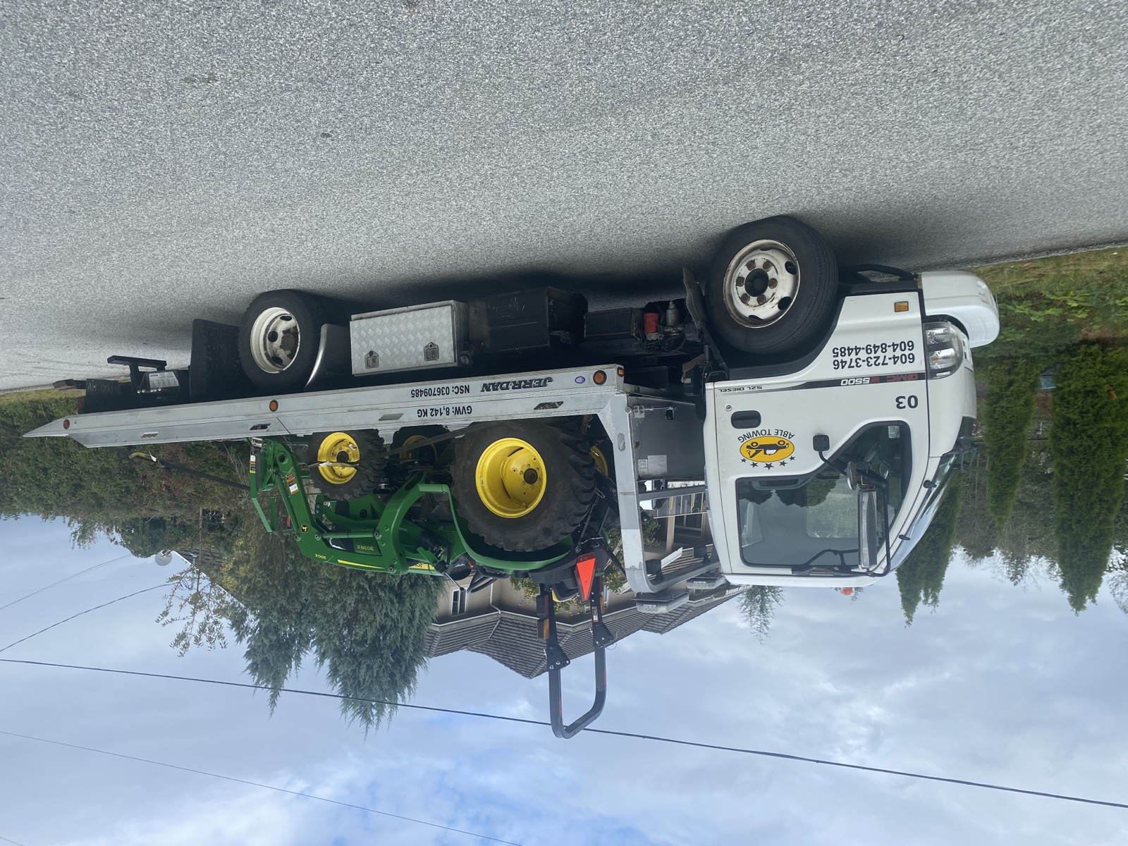 Heavy equipment towing
